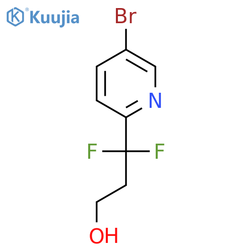 3-(5-bromopyridin-2-yl)-3,3-difluoropropan-1-ol structure