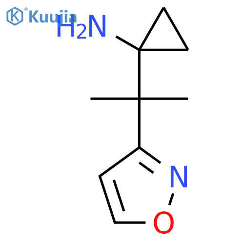 1-2-(1,2-oxazol-3-yl)propan-2-ylcyclopropan-1-amine structure