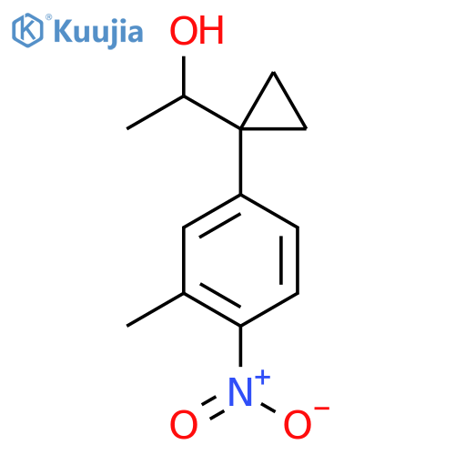1-1-(3-methyl-4-nitrophenyl)cyclopropylethan-1-ol structure