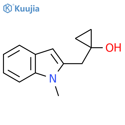 1-(1-methyl-1H-indol-2-yl)methylcyclopropan-1-ol structure