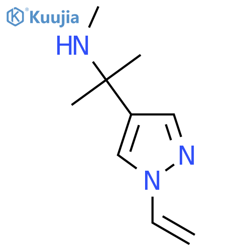 2-(1-ethenyl-1H-pyrazol-4-yl)propan-2-yl(methyl)amine structure