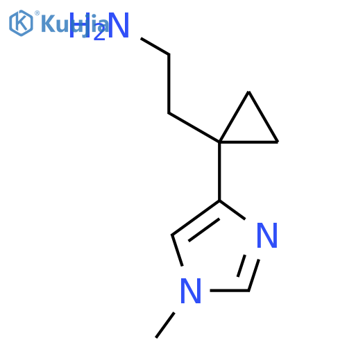 2-1-(1-methyl-1H-imidazol-4-yl)cyclopropylethan-1-amine structure