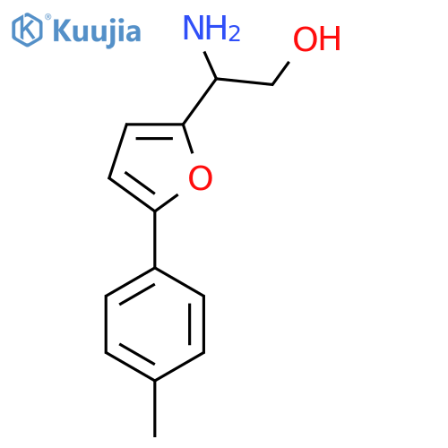 2-amino-2-5-(4-methylphenyl)furan-2-ylethan-1-ol structure