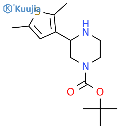 tert-butyl 3-(2,5-dimethylthiophen-3-yl)piperazine-1-carboxylate structure