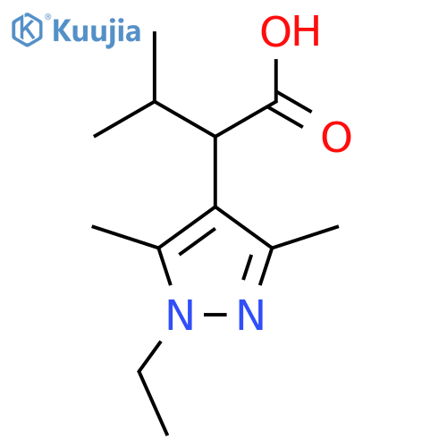 2-(1-ethyl-3,5-dimethyl-1H-pyrazol-4-yl)-3-methylbutanoic acid structure