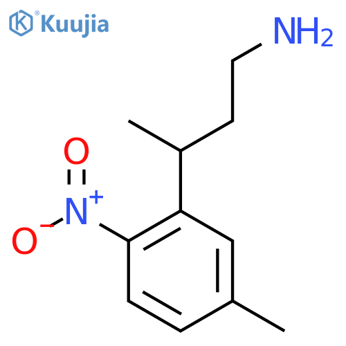 3-(5-methyl-2-nitrophenyl)butan-1-amine structure