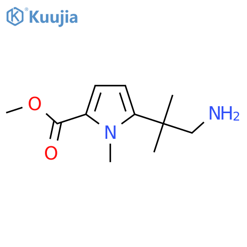 methyl 5-(1-amino-2-methylpropan-2-yl)-1-methyl-1H-pyrrole-2-carboxylate structure