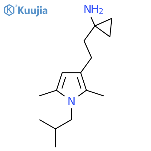 1-{2-2,5-dimethyl-1-(2-methylpropyl)-1H-pyrrol-3-ylethyl}cyclopropan-1-amine structure