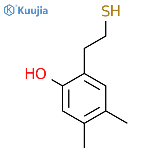 4,5-dimethyl-2-(2-sulfanylethyl)phenol structure
