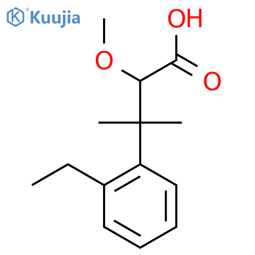 3-(2-ethylphenyl)-2-methoxy-3-methylbutanoic acid structure