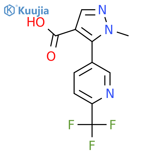 1-methyl-5-6-(trifluoromethyl)pyridin-3-yl-1H-pyrazole-4-carboxylic acid structure