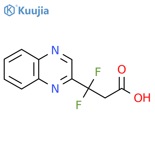 3,3-Difluoro-3-(quinoxalin-2-yl)propanoic acid structure