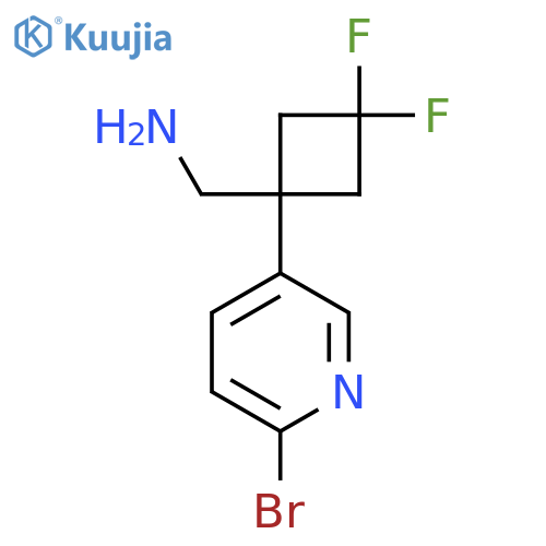 1-(6-bromopyridin-3-yl)-3,3-difluorocyclobutylmethanamine structure