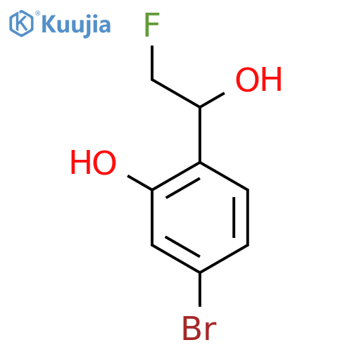 5-bromo-2-(2-fluoro-1-hydroxyethyl)phenol structure
