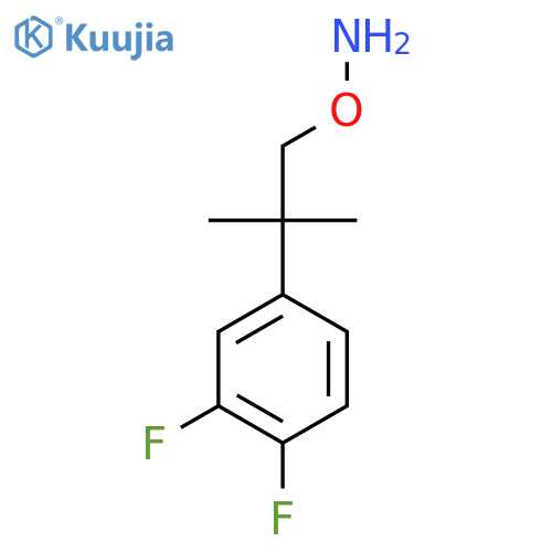 O-2-(3,4-difluorophenyl)-2-methylpropylhydroxylamine structure