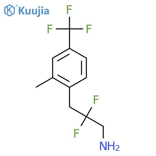 2,2-difluoro-3-2-methyl-4-(trifluoromethyl)phenylpropan-1-amine structure