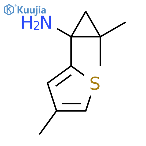 2,2-dimethyl-1-(4-methylthiophen-2-yl)cyclopropan-1-amine structure