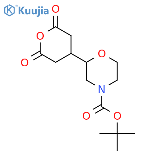 tert-butyl 2-(2,6-dioxooxan-4-yl)morpholine-4-carboxylate structure