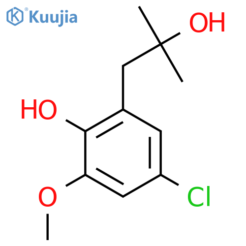 4-chloro-2-(2-hydroxy-2-methylpropyl)-6-methoxyphenol structure
