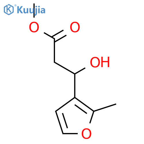 methyl 3-hydroxy-3-(2-methylfuran-3-yl)propanoate structure