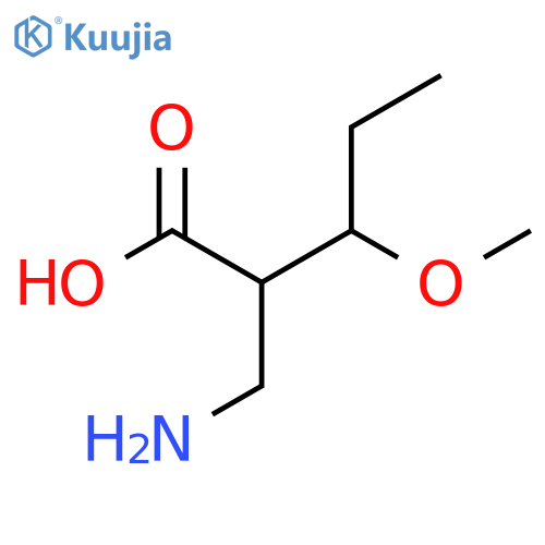 2-(aminomethyl)-3-methoxypentanoic acid structure