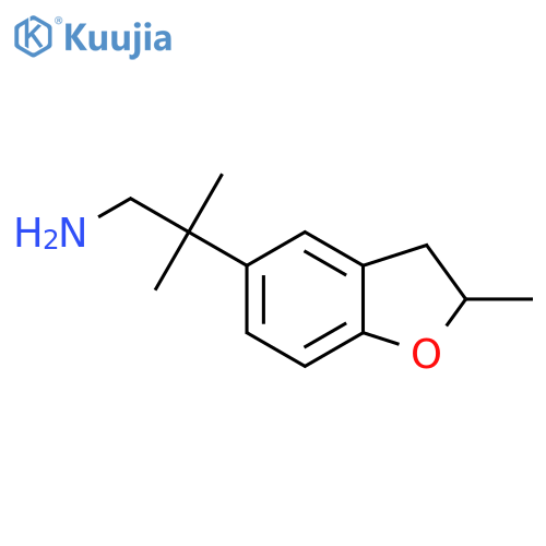 2-methyl-2-(2-methyl-2,3-dihydro-1-benzofuran-5-yl)propan-1-amine structure