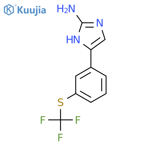 5-{3-(trifluoromethyl)sulfanylphenyl}-1H-imidazol-2-amine structure