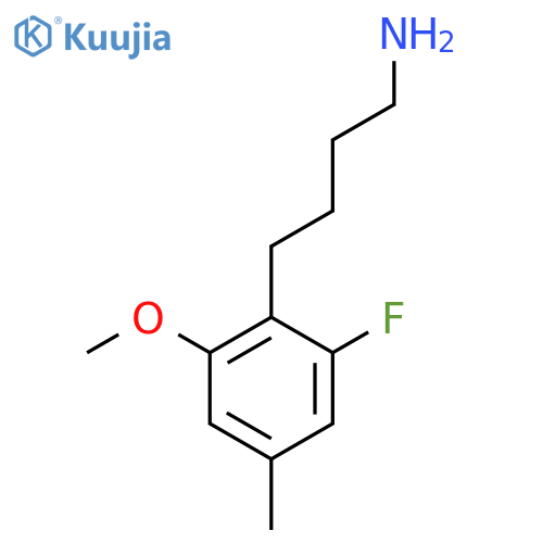 4-(2-fluoro-6-methoxy-4-methylphenyl)butan-1-amine structure