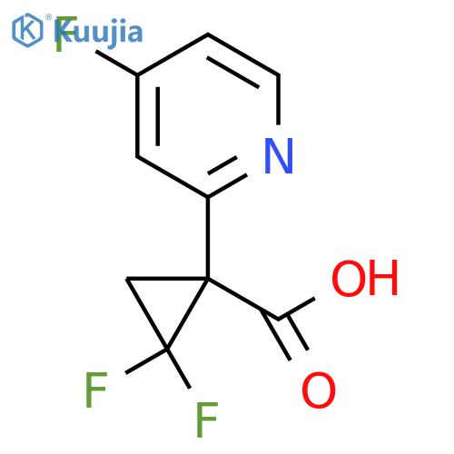 2,2-difluoro-1-(4-fluoropyridin-2-yl)cyclopropane-1-carboxylic acid structure