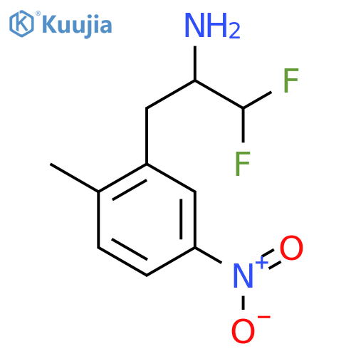 1,1-difluoro-3-(2-methyl-5-nitrophenyl)propan-2-amine structure