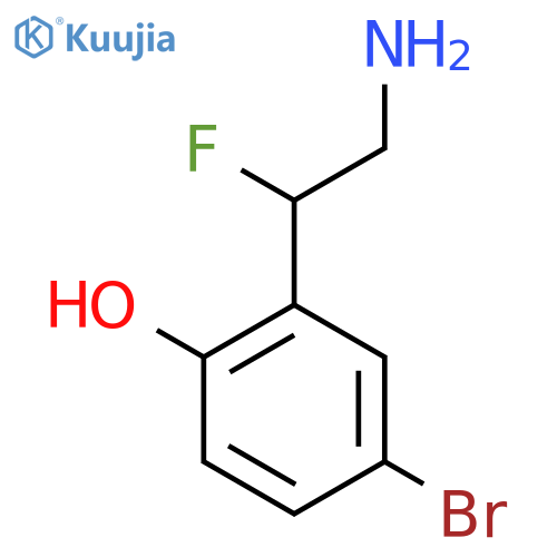 2-(2-amino-1-fluoroethyl)-4-bromophenol structure