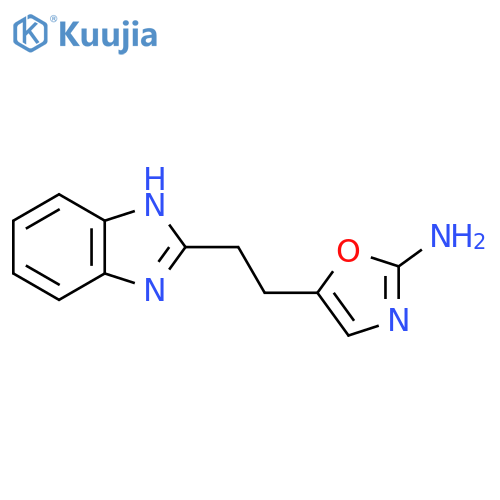 5-2-(1H-1,3-benzodiazol-2-yl)ethyl-1,3-oxazol-2-amine structure