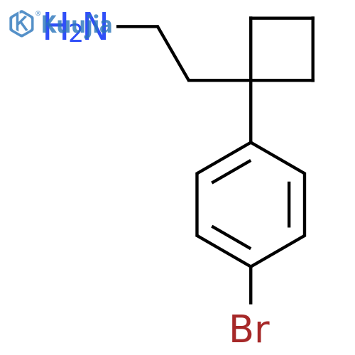 2-1-(4-bromophenyl)cyclobutylethan-1-amine structure