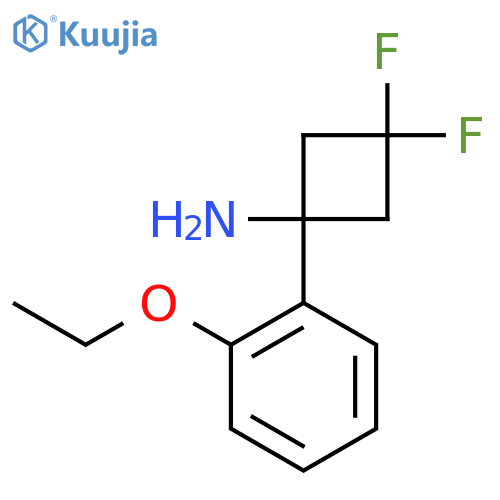 1-(2-ethoxyphenyl)-3,3-difluorocyclobutan-1-amine structure