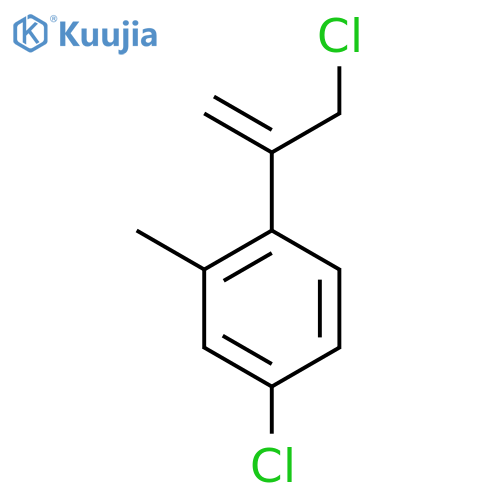 4-chloro-1-(3-chloroprop-1-en-2-yl)-2-methylbenzene structure