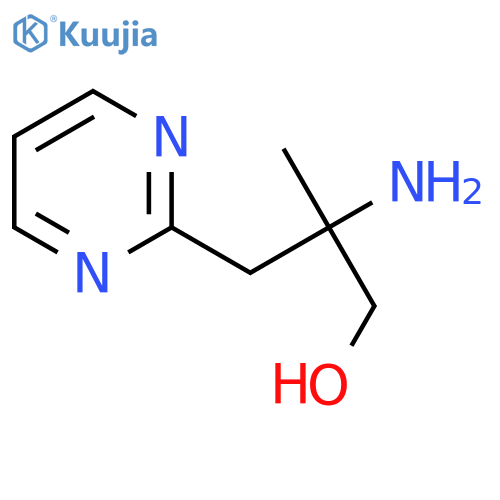 2-amino-2-methyl-3-(pyrimidin-2-yl)propan-1-ol structure