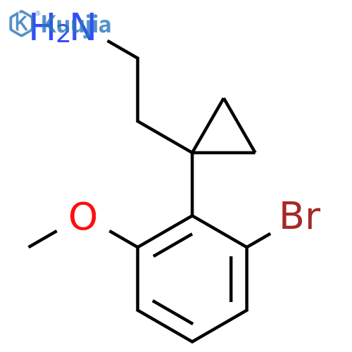 2-1-(2-bromo-6-methoxyphenyl)cyclopropylethan-1-amine structure