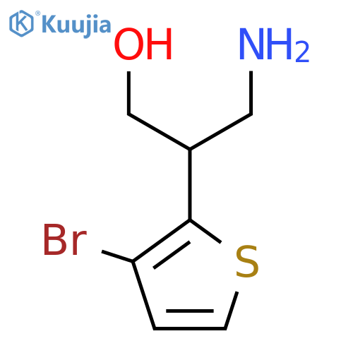 3-amino-2-(3-bromothiophen-2-yl)propan-1-ol structure