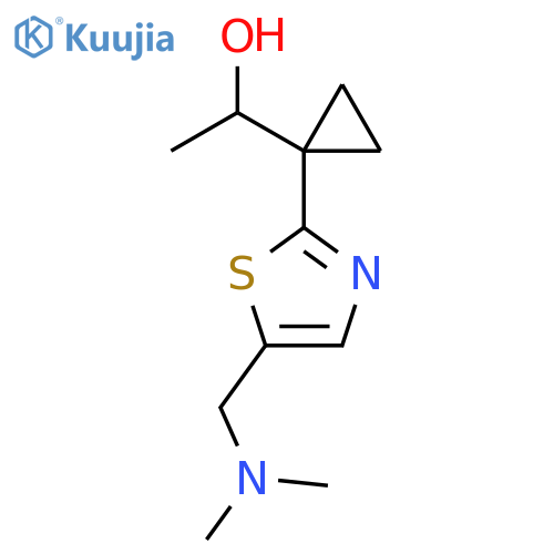 1-(1-{5-(dimethylamino)methyl-1,3-thiazol-2-yl}cyclopropyl)ethan-1-ol structure