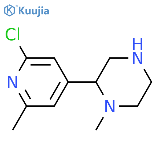 2-(2-chloro-6-methylpyridin-4-yl)-1-methylpiperazine structure