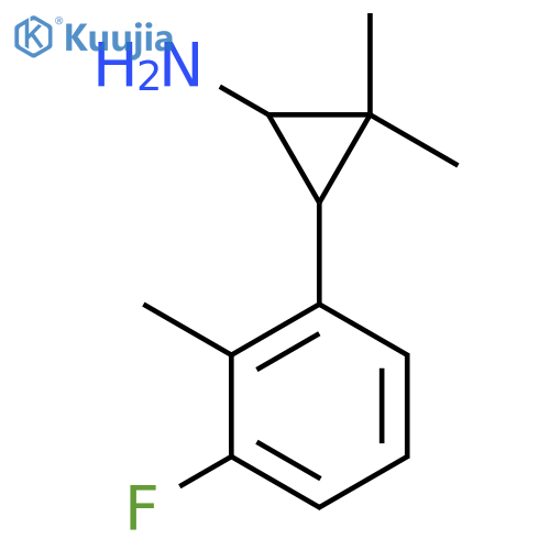 3-(3-fluoro-2-methylphenyl)-2,2-dimethylcyclopropan-1-amine structure