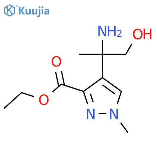 ethyl 4-(2-amino-1-hydroxypropan-2-yl)-1-methyl-1H-pyrazole-3-carboxylate structure