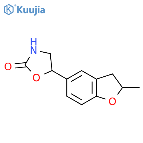 5-(2-methyl-2,3-dihydro-1-benzofuran-5-yl)-1,3-oxazolidin-2-one structure