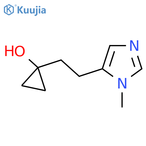 1-2-(1-methyl-1H-imidazol-5-yl)ethylcyclopropan-1-ol structure