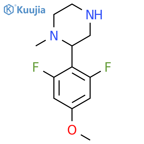 2-(2,6-difluoro-4-methoxyphenyl)-1-methylpiperazine structure