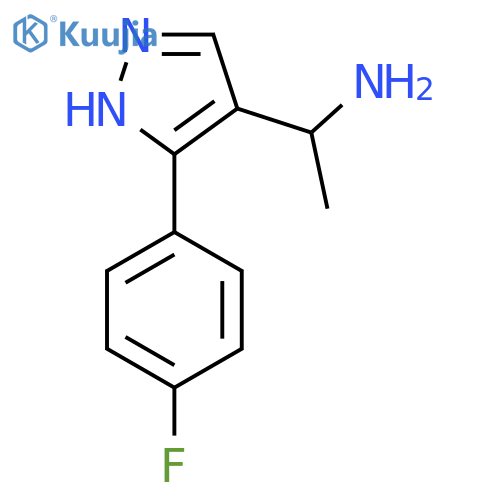 1-3-(4-fluorophenyl)-1H-pyrazol-4-ylethan-1-amine structure