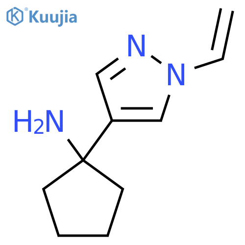 1-(1-ethenyl-1H-pyrazol-4-yl)cyclopentan-1-amine structure
