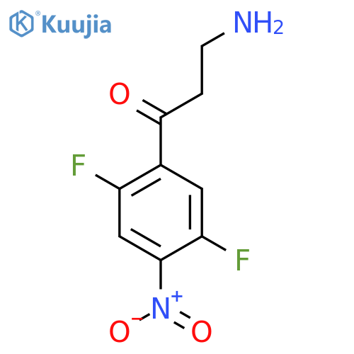 3-amino-1-(2,5-difluoro-4-nitrophenyl)propan-1-one structure
