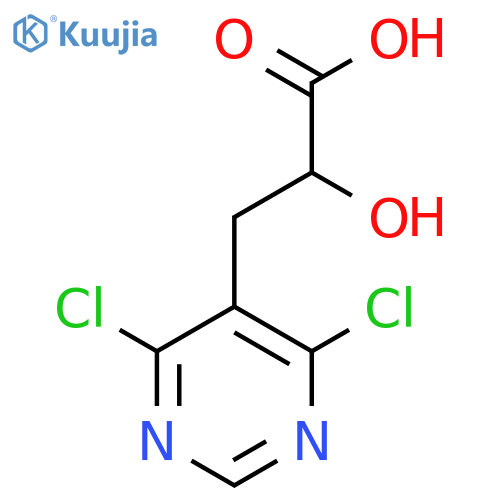3-(4,6-dichloropyrimidin-5-yl)-2-hydroxypropanoic acid structure