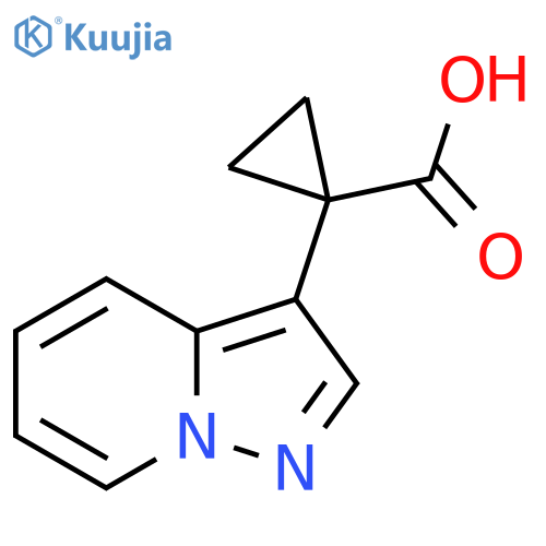 1-{pyrazolo1,5-apyridin-3-yl}cyclopropane-1-carboxylic acid structure